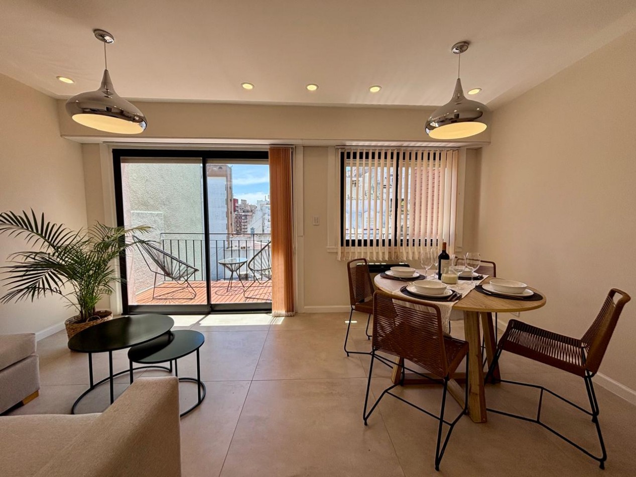 DEPTO 3 AMB AL FTE C DEP BALCON Y TERRAZA RECICLADO Y EQUIPADO CENTRO